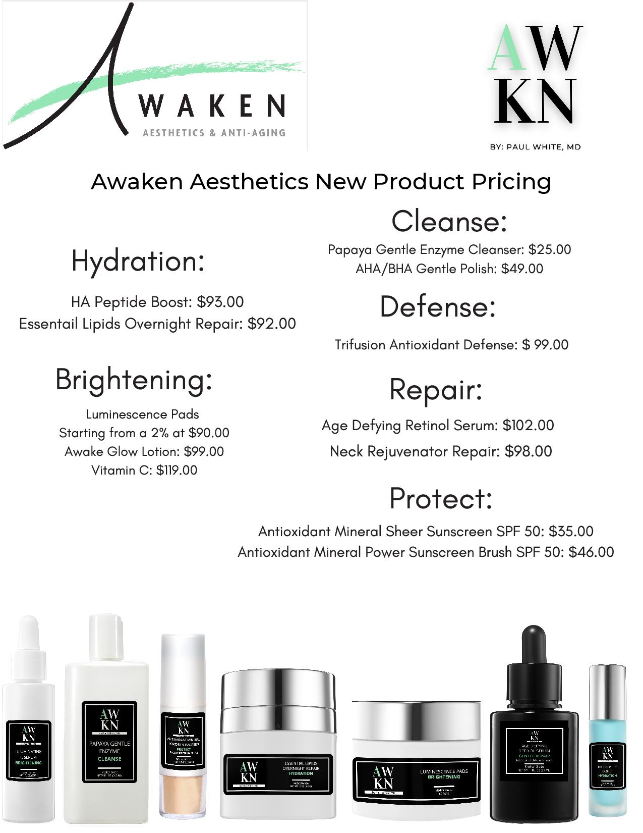 cosmetics products prices